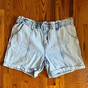 terra & sky high waisted acid washed shorts